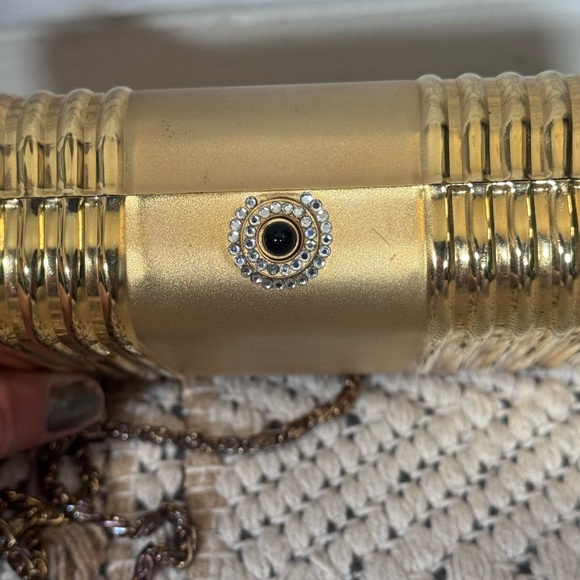 Nordstrom Gold Clutch Elegant Evening Accessory - Picture 2 of 12